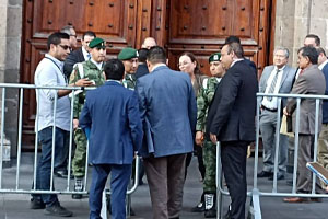 AMLO recibe a Rocío Nahle en Palacio Nacional