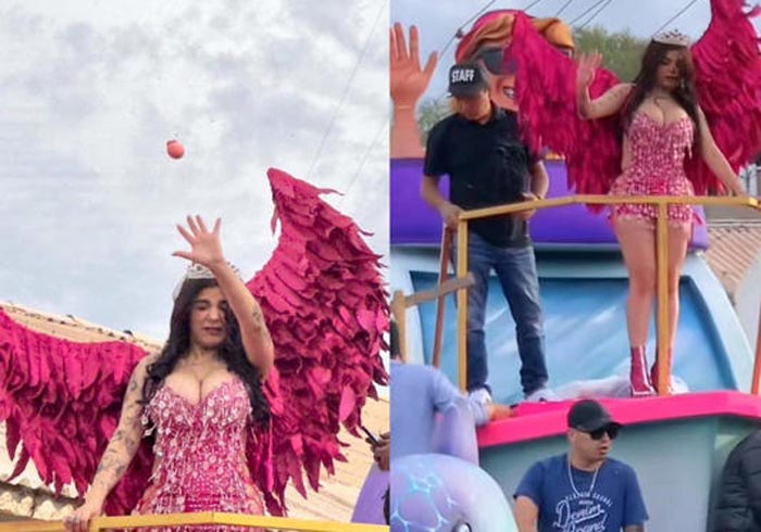 Video: A huevazos reciben a Karely Ruiz en Carnaval de Guaymas