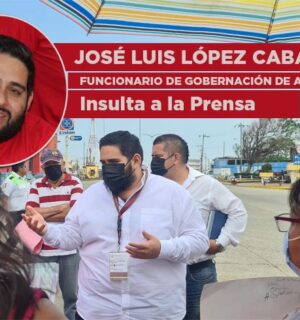 Empleado de Gobernación Municipal de Coatzacoalcos insulta a la prensa