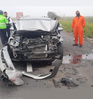 Niebla y carambolazo en la Coatza-Mina