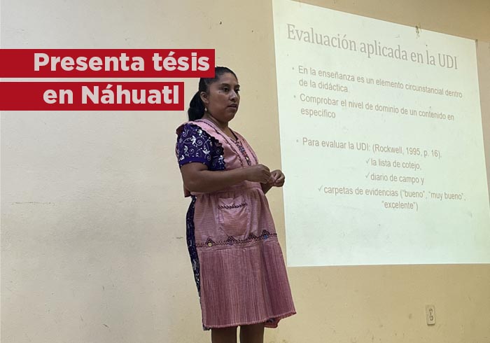 Mujer se gradúa como licenciada con tesis escrita en náhuatl