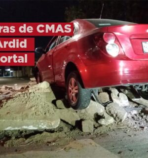 Obra abandonada de CMAS provoca accidente