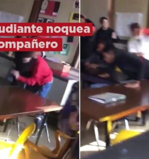 Video: Estudiante defiende a profesora golpeada