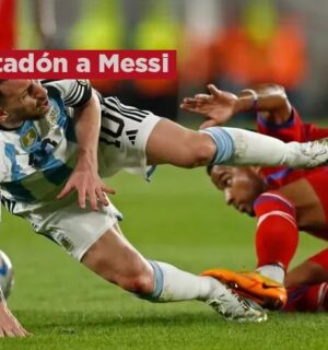 VIDEO: Lionel Messi recibió brutal patada