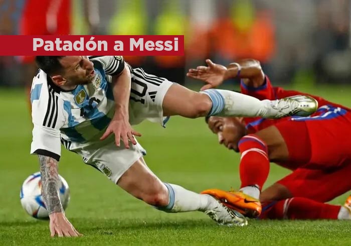 VIDEO: Lionel Messi recibió brutal patada