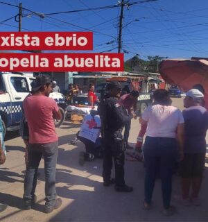 Taxista ebrio atropella a adulta mayor