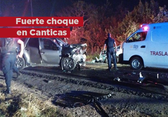 2 muertos y 2 heridos, saldo de fuerte choque Canticas