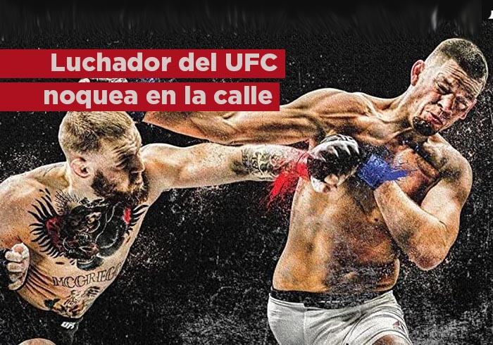 (VIDEO) Luchador de UFC noquea a una persona