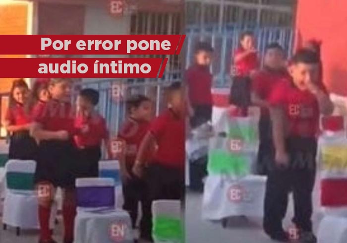 VIDEO: Maestra de kínder pone por error audio íntimo en plena graduación