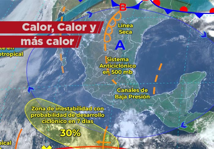 Sigue la tercera ola de calor en México