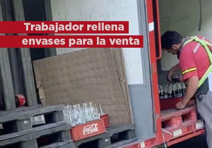 VIDEO: Trabajador de Coca Cola rellena botellas sucias de refresco para venderlas otra vez