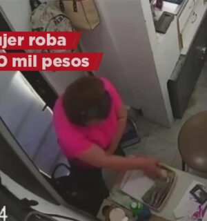 VIDEO: En Segundo día de trabajo se roba 750 mil pesos