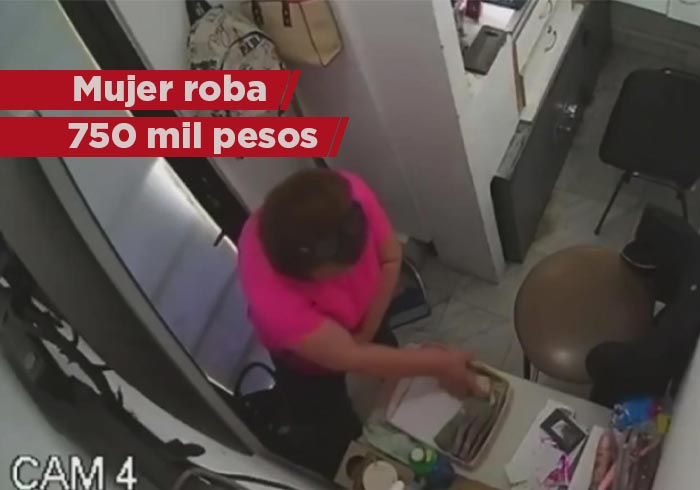 VIDEO: En Segundo día de trabajo se roba 750 mil pesos