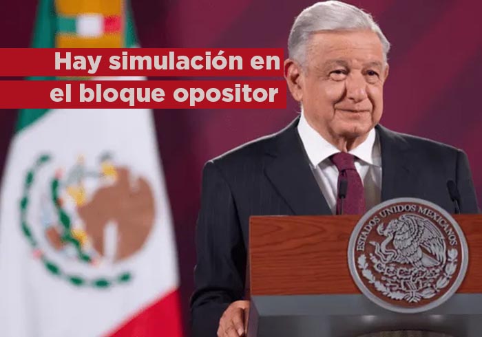 Se bajan candidatos y aliados del bloque opositor porque ya descubrieron la simulación: AMLO