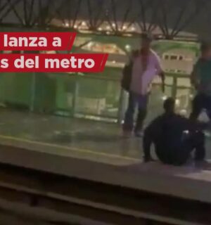 VIDEO: Lanzan a un hombre a las vías del Metro de Monterrey durante una riña