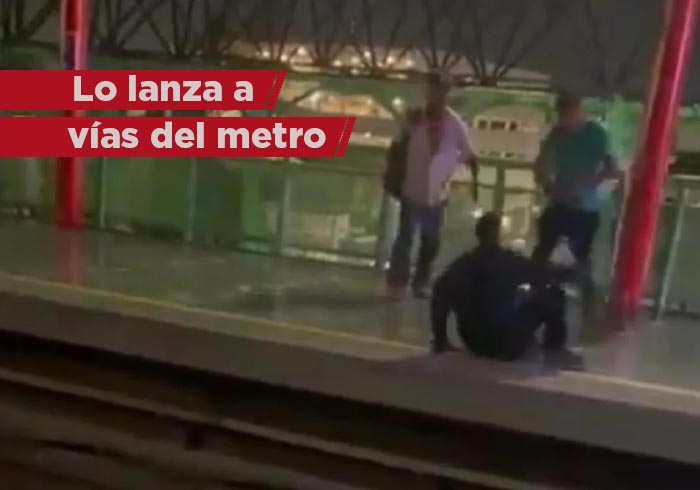 VIDEO: Lanzan a un hombre a las vías del Metro de Monterrey durante una riña