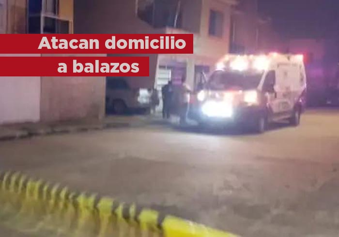 Atacan a balazos fachada de un domicilio en la Colonia Puerto Esmeralda de Coatzacoalcos.