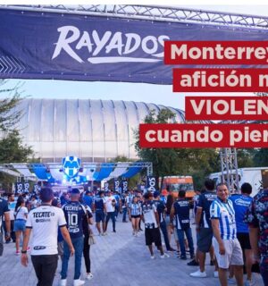 Videos: Otra vez violencia fuera y dentro del estadio de Monterrey