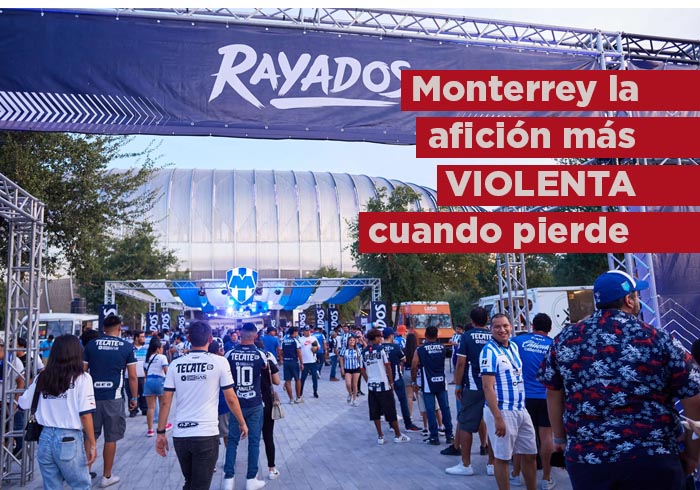 Videos: Otra vez violencia fuera y dentro del estadio de Monterrey