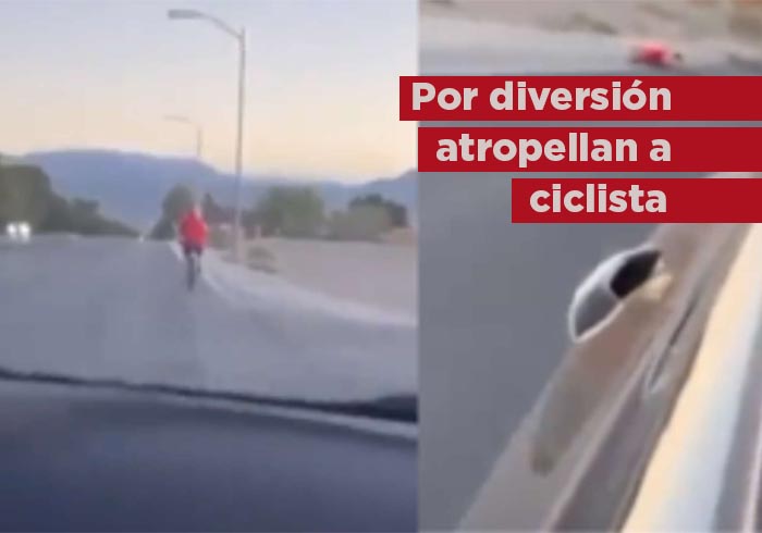 VIDEO: Jóvenes atropellan y provocan la muerte a ciclista por diversión