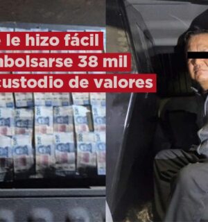 Se le cayeron los billetes