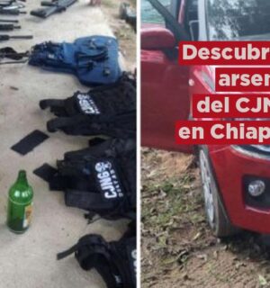 Por el GPS de un auto robado descubren arsenal y vehículos del CJNG