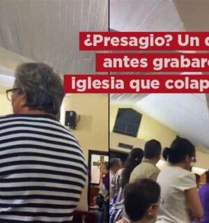 VIDEO: ¿Presagio? Joven grabó el techo de la iglesia un día antes que se derrumbara