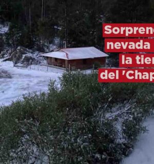 En la tierra del ‘Chapo’, Badiraguato, sorprende nevada a habitantes