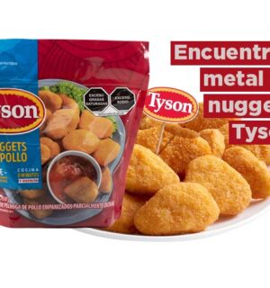 Tyson retira nuggets con forma de dinosaurio; ¡encuentran trozos de metal!