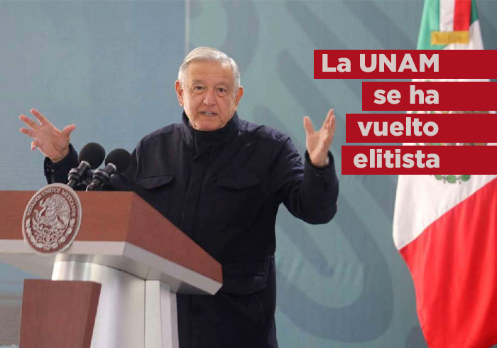 La UNAM se ha vuelto «elitista»; Lomelí puede demostrar que es distinto a Graue y Narro, dice AMLO