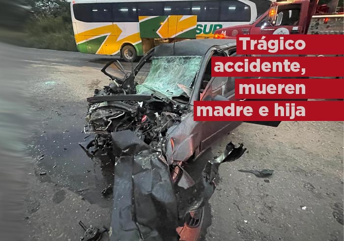 Trágica víspera de Navidad; mueren madre e hija en accidente en la carretera Transístmica