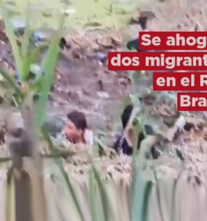 Video: Captan momento en que migrantes se ahogan en fango del Río Bravo