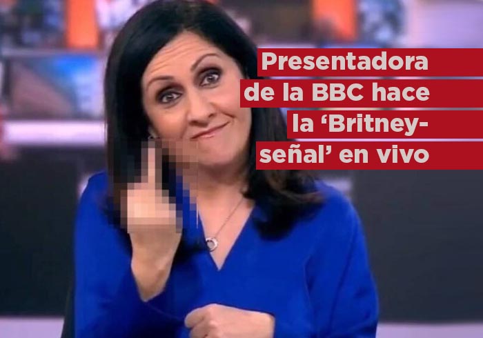 Video| Presentadora de la BBC hace la ‘Britney-señal’ antes de iniciar noticiero