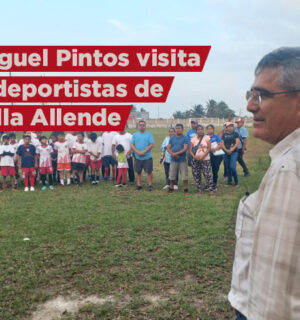 Miguel Pintos, visitó a los niños deportistas de Chivas Villa Allende