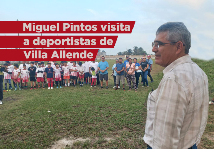 Miguel Pintos, visitó a los niños deportistas de Chivas Villa Allende