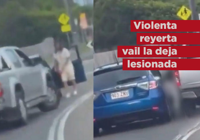 Video: Violenta confrontación vial termina en impactante lesión