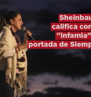 Sheinbaum califica como «infamia» la portada de la revista que la ilustra con símbolo nazi