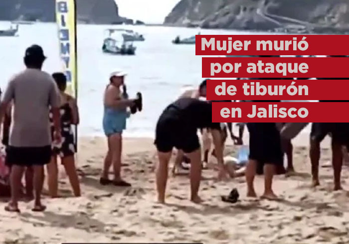 Una mujer murió por el ataque de un tiburón en una playa de Jalisco