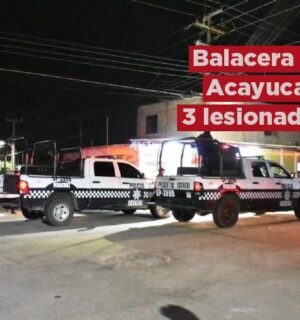 Persecución y balacera en Acayucan deja 3 lesionados, entre ellos 2 menores