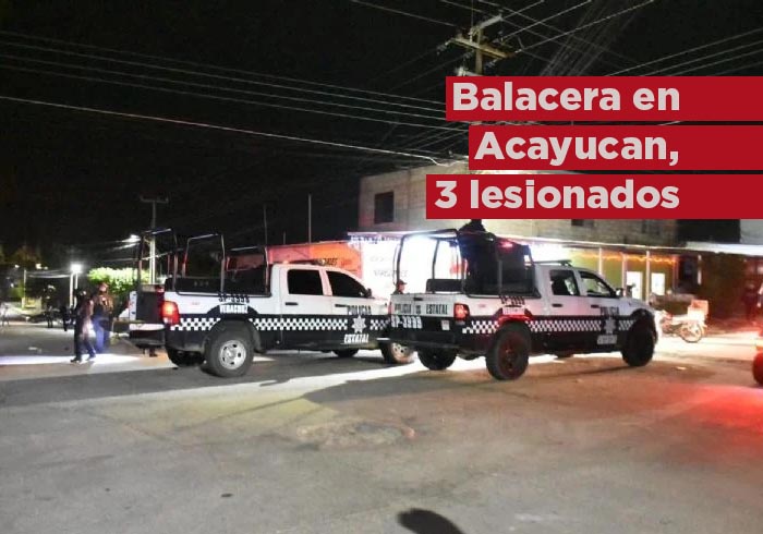 Persecución y balacera en Acayucan deja 3 lesionados, entre ellos 2 menores