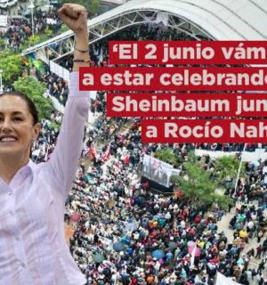 «El 2 de junio vamos a estar celebrando», dice Sheinbaum junto a Rocío Nahle desde Veracruz