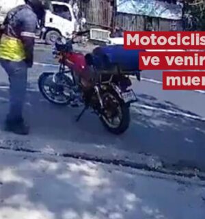 VIDEO: Motociclista ve venir la muerte un segundo antes