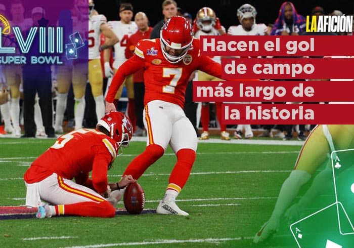 VIDEO: Harrison Butker hace el gol de campo más largo en la historia del Super Bowl