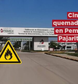 Cinco trabajadores quemados en PEMEX