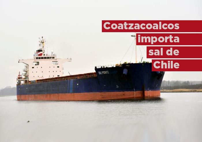 Coatzacoalcos importa sal desde Chile