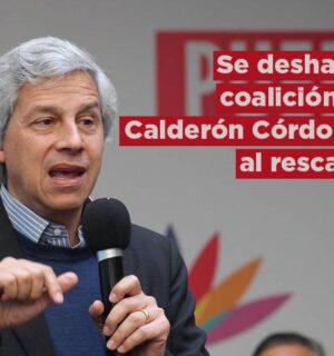 Se deshace coalición X, Calderón-Córdova, al rescate