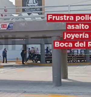 Frustra policía asalto en joyería de Boca del Río