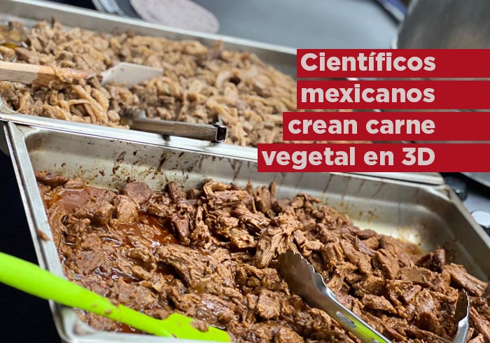 Científicos mexicanos crean carne vegetal en 3D