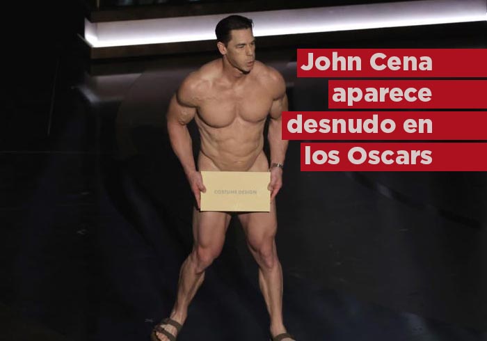 VIDEO: ¡Apareció sin ropa! John Cena en los Premios Óscar 2024