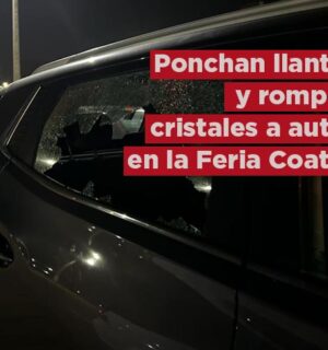 Pagan 50 pesos de estacionamiento y ponchan llantas a 12 autos y rompen cristales a tres más